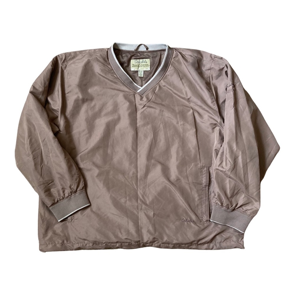Cabela’s light brown v neck windbreaker womens XXl jacket lightweight